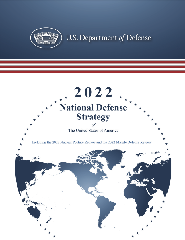 u.s. department of defense national defense strategy 2022 cover